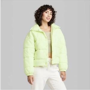 🚥Wild Fable Neon Yellow Puffer Coat
